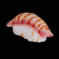 Flamed maguro nigiri